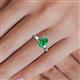 5 - Annora Pear Cut Emerald Solitaire Engagement Ring 