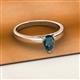 2 - Annora Pear Cut London Blue Topaz Solitaire Engagement Ring 