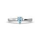1 - Annora Pear Cut Aquamarine Solitaire Engagement Ring 