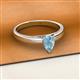 2 - Annora Pear Cut Aquamarine Solitaire Engagement Ring 