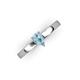 3 - Annora Pear Cut Aquamarine Solitaire Engagement Ring 