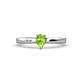 1 - Annora Pear Cut Peridot Solitaire Engagement Ring 