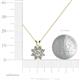 4 - Ianthe Lab Grown Diamond and Diamond Floral Halo Pendant 
