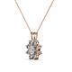 2 - Ianthe Lab Grown Diamond and Diamond Floral Halo Pendant 
