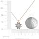 4 - Ianthe Lab Grown Diamond and Diamond Floral Halo Pendant 