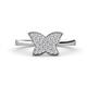 1 - Butterfly Bold Round Lab Grown Diamond Micro Pave Set Butterfly Ring 