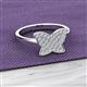 2 - Butterfly Bold Round Lab Grown Diamond Micro Pave Set Butterfly Ring 