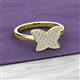 2 - Butterfly Bold Round Lab Grown Diamond Micro Pave Set Butterfly Ring 