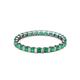 3 - Clarissa 2.50 mm Princess Cut Emerald Eternity Band 