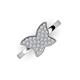 3 - Butterfly Bold Round Diamond Micro Pave Set Butterfly Ring 
