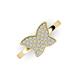3 - Butterfly Bold Round Lab Grown Diamond Micro Pave Set Butterfly Ring 