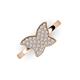 3 - Butterfly Bold Round Lab Grown Diamond Micro Pave Set Butterfly Ring 