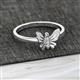 2 - Motyl Bold Round Lab Grown Diamond Butterfly Ring 