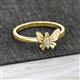 2 - Motyl Bold Round Lab Grown Diamond Butterfly Ring 