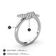 4 - Butterfly Bold Round Lab Grown Diamond Micro Pave Set Butterfly Ring 