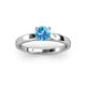 2 - Annora Blue Topaz Solitaire Engagement Ring 