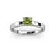 2 - Annora Peridot Solitaire Engagement Ring 