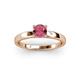 2 - Annora Rhodolite Garnet Solitaire Engagement Ring 
