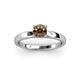 2 - Annora Smoky Quartz Solitaire Engagement Ring 