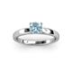 2 - Annora Aquamarine Solitaire Engagement Ring 