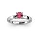 2 - Annora Rhodolite Garnet Solitaire Engagement Ring 