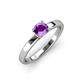 3 - Annora Amethyst Solitaire Engagement Ring 