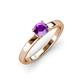 3 - Annora Amethyst Solitaire Engagement Ring 