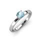 3 - Annora Aquamarine Solitaire Engagement Ring 