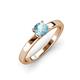 3 - Annora Aquamarine Solitaire Engagement Ring 