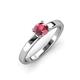 3 - Annora Rhodolite Garnet Solitaire Engagement Ring 