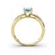 4 - Annora Aquamarine Solitaire Engagement Ring 