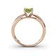 4 - Annora Peridot Solitaire Engagement Ring 