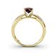 4 - Annora Red Garnet Solitaire Engagement Ring 