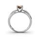 4 - Annora Smoky Quartz Solitaire Engagement Ring 