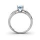 4 - Annora Aquamarine Solitaire Engagement Ring 