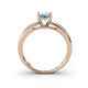4 - Annora Aquamarine Solitaire Engagement Ring 
