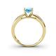4 - Annora Blue Topaz Solitaire Engagement Ring 