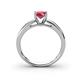 4 - Annora Rhodolite Garnet Solitaire Engagement Ring 
