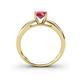 4 - Annora Rhodolite Garnet Solitaire Engagement Ring 