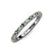 3 - Gracie 2.00 mm Round Green Garnet and Diamond Eternity Band 