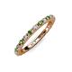 3 - Gracie 2.00 mm Round Green Garnet and Diamond Eternity Band 