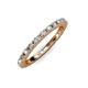 3 - Gracie 2.00 mm Round Aquamarine and Diamond Eternity Band 