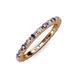 3 - Gracie 2.00 mm Round Iolite and Diamond Eternity Band 