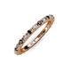 3 - Gracie 2.00 mm Round Black and White Diamond Eternity Band 