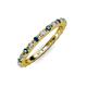 3 - Gracie 2.00 mm Round Blue and White Diamond Eternity Band 