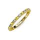 3 - Gracie 2.00 mm Round Yellow Sapphire and Diamond Eternity Band 