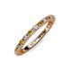 3 - Gracie 2.00 mm Round Citrine and Diamond Eternity Band 