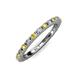 3 - Gracie 2.00 mm Round Yellow Sapphire and Diamond Eternity Band 