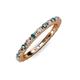 3 - Gracie 2.00 mm Round London Blue Topaz and Diamond Eternity Band 