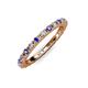 3 - Gracie 2.00 mm Round Tanzanite and Diamond Eternity Band 